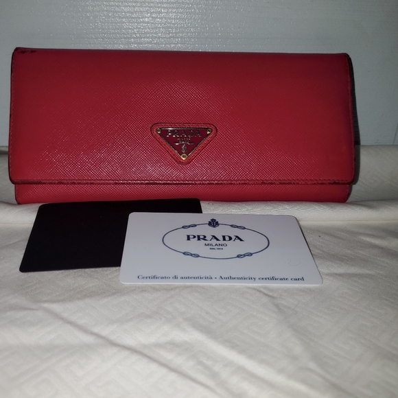 PRADA  Rare Authentic bifold Leather long Wallet - Picture 12 of 16